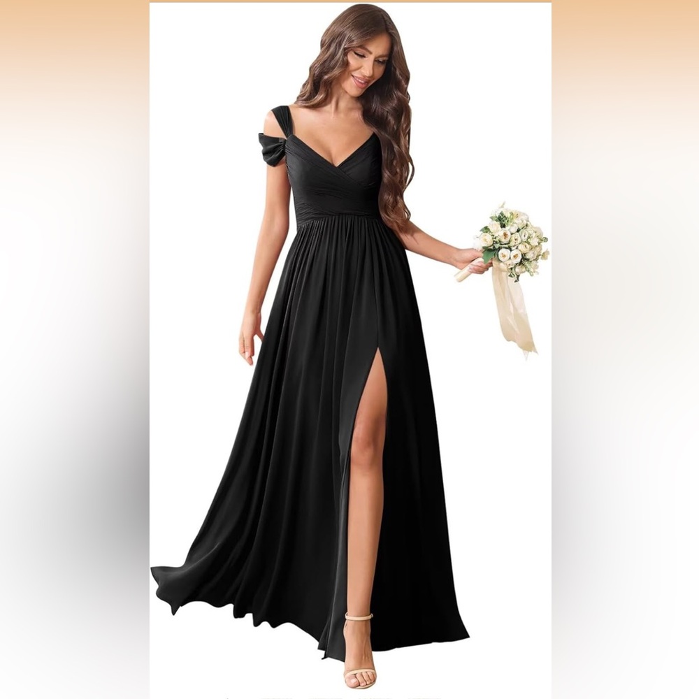 Womens black formal dress - prom/bridesmaid/wedding size 10
